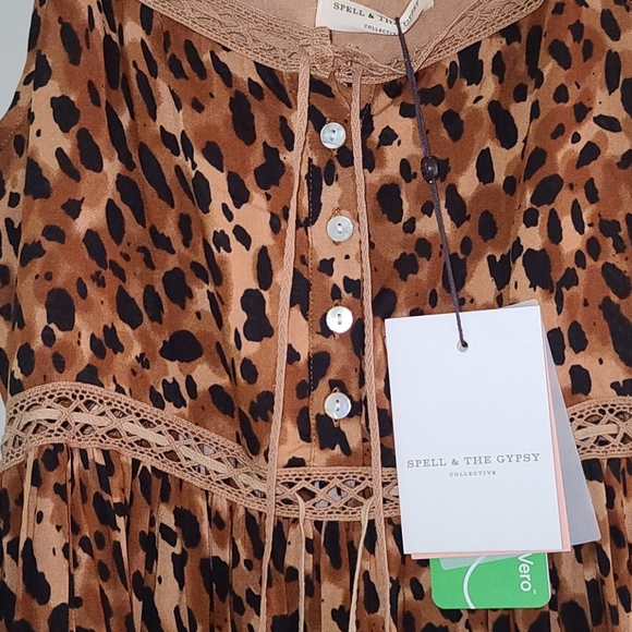 New spell designs saphari sun dress gown tan XXS - Picture 10 of 13